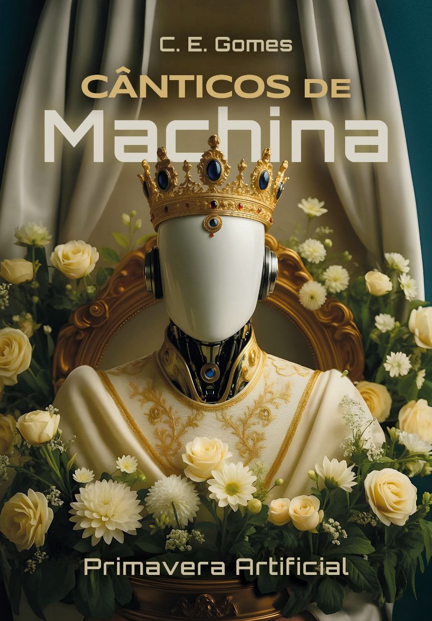 Capa do livro de ficção cristã Cânticos de Machina – Primavera Artificial